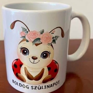 Katica bögre születésnapra - otthon & életmód - konyhafelszerelés, tálalás - tálalás - bögre & csésze - Meska.hu