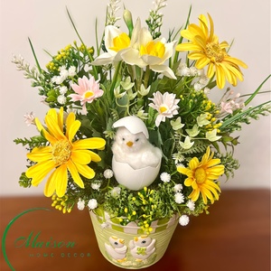 Csibével díszített asztaldísz - otthon & életmód - dekoráció - asztal és polc dekoráció - asztaldísz - Meska.hu