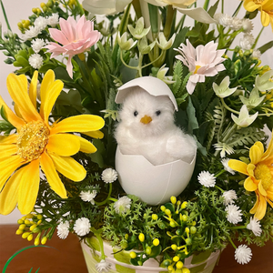 Csibével díszített asztaldísz - otthon & életmód - dekoráció - asztal és polc dekoráció - asztaldísz - Meska.hu