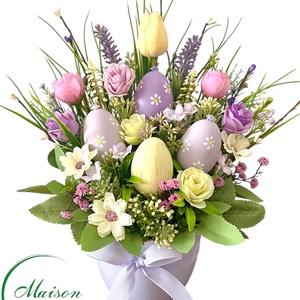 Pasztell lila húsvéti asztaldísz - otthon & életmód - dekoráció - húsvéti asztaldíszek - Meska.hu