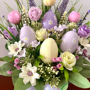 Pasztell lila húsvéti asztaldísz - otthon & életmód - dekoráció - húsvéti asztaldíszek - Meska.hu