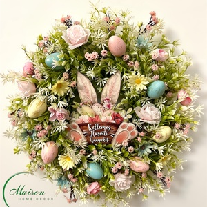 Húsvéti nyuszis kopogtató, ajtódísz - Meska.hu