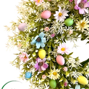 Színes, húsvéti ajtódísz, kopogtató, koszorú - otthon & életmód - dekoráció - ajtó- és ablak dekoráció - ajtódísz & kopogtató - Meska.hu