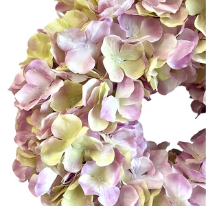 Pasztell hortenzia koszorú, ajtódísz - otthon & életmód - dekoráció - ajtó- és ablak dekoráció - ajtódísz & kopogtató - Meska.hu