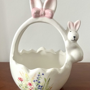 Nyuszis húsvéti kínáló, asztaldísz - Meska.hu