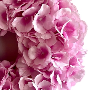 Pasztell rózsaszín hortenzia koszorú, ajtódísz - otthon & életmód - dekoráció - ajtó- és ablak dekoráció - ajtódísz & kopogtató - Meska.hu