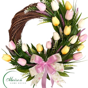 Elegáns tulipános ajtódísz, kopogtató - Meska.hu