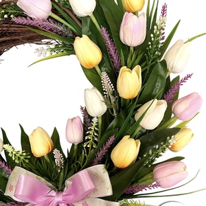 Elegáns tulipános ajtódísz, kopogtató - otthon & életmód - dekoráció - ajtó- és ablak dekoráció - ajtódísz & kopogtató - Meska.hu
