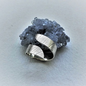 Levélerezet mintás nyitott ezüst gyűrű, Ékszer, Gyűrű, Kerek gyűrű, Ékszerkészítés, Ötvös, MESKA