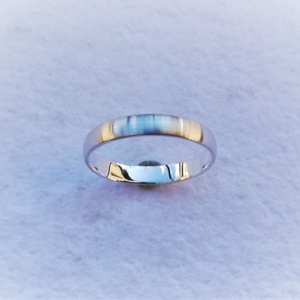 Selyemfényű, domború felületű ezüst karikagyűrű - esküvő - ékszer - karikagyűrű - Meska.hu