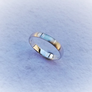 Selyemfényű, domború felületű ezüst karikagyűrű - esküvő - ékszer - karikagyűrű - Meska.hu