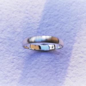 Selyemfényű, domború felületű ezüst karikagyűrű - esküvő - ékszer - karikagyűrű - Meska.hu