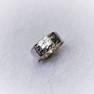 Pici fantáziamintás ezüst ujjpercgyűrű (46-os), Ékszer, Gyűrű, Kerek gyűrű, Ékszerkészítés, Ötvös, MESKA