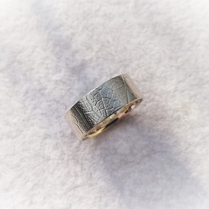 Levélerezet mintás ezüst gyűrű  (48-as) - ékszer - gyűrű - kerek gyűrű - Meska.hu