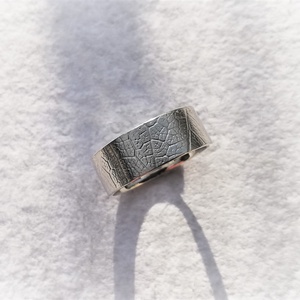 Levélerezet mintás ezüst gyűrű  (48-as) - ékszer - gyűrű - kerek gyűrű - Meska.hu