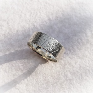 Levélerezet mintás ezüst gyűrű  (48-as) - ékszer - gyűrű - kerek gyűrű - Meska.hu