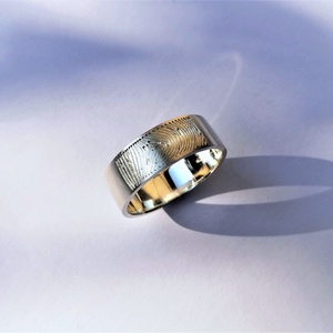 Ujjlenyomatos ezüst gyűrű , Ékszer, Gyűrű, Kerek gyűrű, Ékszerkészítés, Ötvös, MESKA