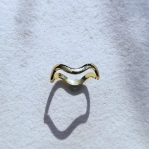 Hullámos sárga arany karikagyűrű (53-as), Esküvő, Ékszer, Karikagyűrű, Ötvös, Ékszerkészítés, MESKA