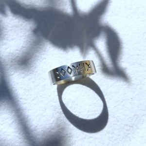 Rovásírásos ezüst gyűrű - ékszer - gyűrű - kerek gyűrű - Meska.hu