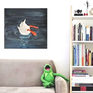 Foglalva! Kacsa festmény 50 x 50 cm - művészet - festmény - akril - Meska.hu