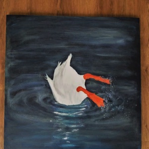 Foglalva! Kacsa festmény 50 x 50 cm - művészet - festmény - akril - Meska.hu
