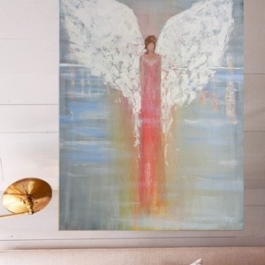 Rafaell Arkangyal Festmény 70cm x 50cm  vászonra - otthon & életmód - dekoráció - kép & falikép - Meska.hu