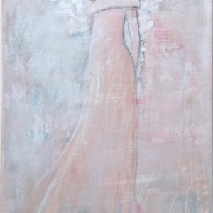 Angyal Festmény 25x58cm  vászonra  - művészet - festmény - akril - Meska.hu
