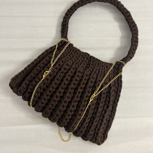 Horgolt barna táska, Táska & Tok, Kézitáska & válltáska, Alkalmi táska, Horgolás, MESKA