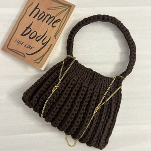 Horgolt barna táska - táska & tok - kézitáska & válltáska - alkalmi táska - Meska.hu