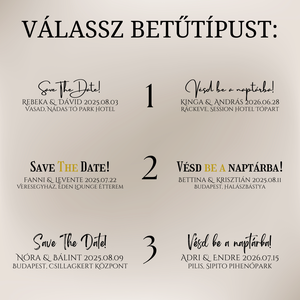 SAVE THE DATE hűtőmágnes - esküvő - meghívó & kártya - meghívó - Meska.hu
