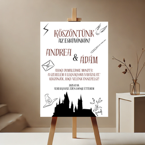 Köszöntő Tábla  Harry Potter, Esküvő, Dekoráció, Helyszíni dekor, Fotó, grafika, rajz, illusztráció, MESKA