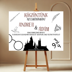 Köszöntő Tábla  Harry Potter - esküvő - dekoráció - helyszíni dekor - Meska.hu