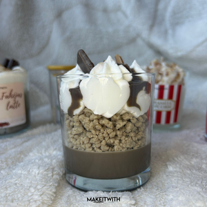 Csoki Csoda - poharas gyertya - karácsony - karácsonyi lakásdekoráció - karácsonyi illatgyertya, mécses - Meska.hu