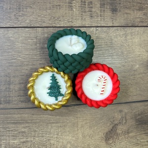 Karácsonyi Harmónia  3 darabos kerámia illatgyertya készlet - Meska.hu