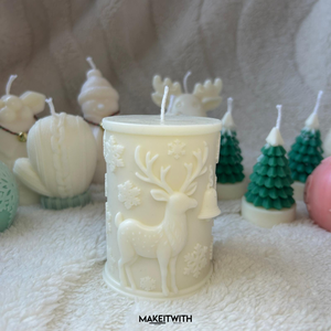Karácsonyi Tömb Illatgyertya, Karácsony, Karácsonyi lakásdekoráció, Karácsonyi illatgyertya, mécses, Gyertya-, mécseskészítés, MESKA