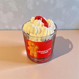 Mézeskalács Mámor - poharas gyertya, Karácsony, Karácsonyi lakásdekoráció, Karácsonyi illatgyertya, mécses, Gyertya-, mécseskészítés, MESKA