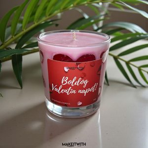 Epres szerelem - poharas gyertya - Meska.hu