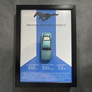 Autórajongói Falidekor � 1968 Ford Mustang Fastback, Otthon & Életmód, Dekoráció, Kép & Falikép, Képkeret, Fotó, grafika, rajz, illusztráció, MESKA