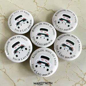 Egyedi esküvői vendég kitűző, Esküvő, Kiegészítők, Kitűző, Fotó, grafika, rajz, illusztráció, MESKA