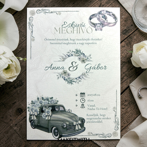 Esküvői meghívó - Vintage Romance, Esküvő, Meghívó & Kártya, Meghívó, Fotó, grafika, rajz, illusztráció, MESKA