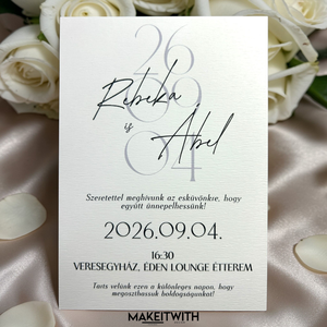 Esküvői meghívó - Minimal Love, Esküvő, Meghívó & Kártya, Meghívó, Fotó, grafika, rajz, illusztráció, MESKA