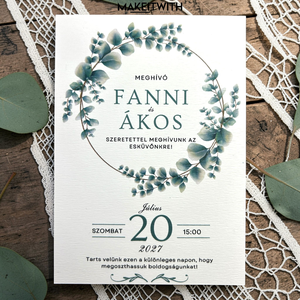 Esküvői meghívó - Örök Zöld Szerelem, Esküvő, Meghívó & Kártya, Meghívó, Fotó, grafika, rajz, illusztráció, MESKA