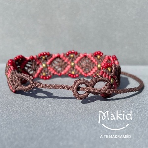 Maya mikromakramé karkötő - ékszer - karkötő - karkötő medállal - Meska.hu