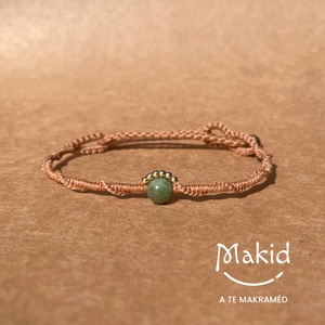 Csavarfonat mikromakramé karkötő - ékszer - karkötő - karkötő medállal - Meska.hu