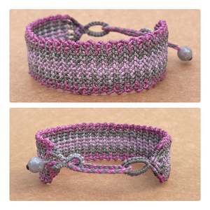 Inka mikromakramé karkötő - ékszer - karkötő - karkötő medállal - Meska.hu