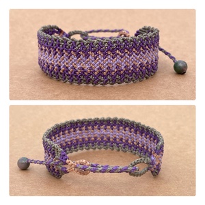 Inka mikromakramé karkötő - ékszer - karkötő - karkötő medállal - Meska.hu