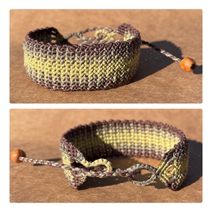 Inka mikromakramé karkötő - ékszer - karkötő - karkötő medállal - Meska.hu