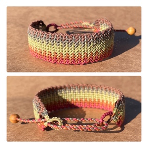 Inka mikromakramé karkötő - ékszer - karkötő - karkötő medállal - Meska.hu