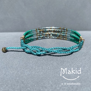 Gyöngy karkötő - ékszer - karkötő - karkötő medállal - Meska.hu