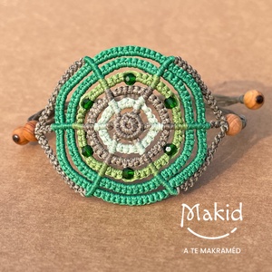 Bohém mandala makramé karkötő - Meska.hu